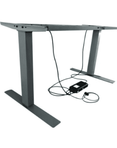 שולחן חשמלי 2 רגליים מתכוונן גובה 60-124 ס"מ שחור – מתצוגה 40% הנחה