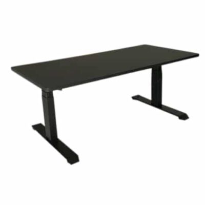 שולחן חשמלי 2 רגליים מתכוונן גובה 40-75 ס"מ שחור