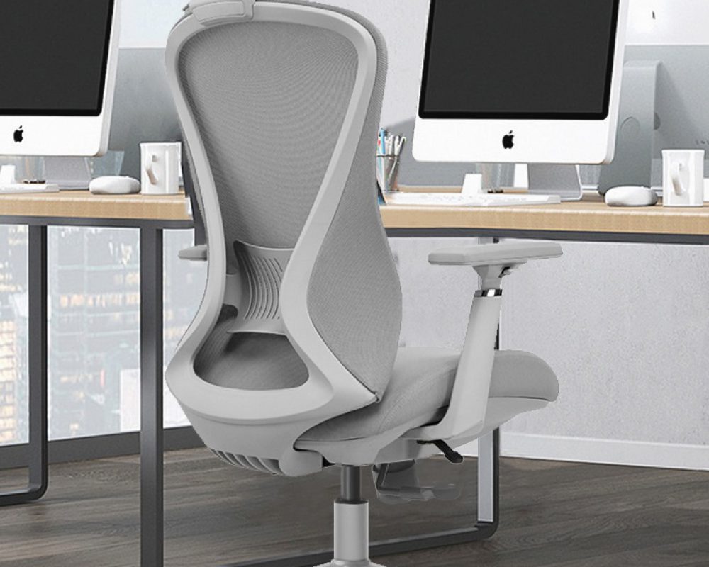 כיסא משרד מעוצב דגם ELLA אפור (1)